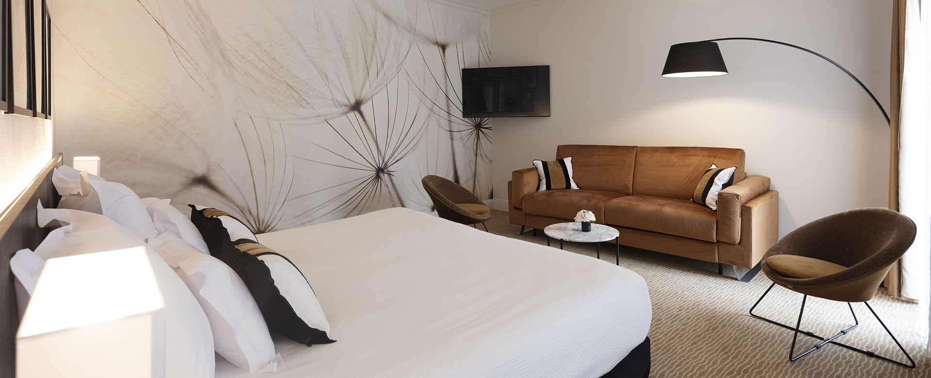 Habitaciones Junior Suite en Palmyra Golf, hotel de 4 estrellas en Cap d’Agde, con sofá cama