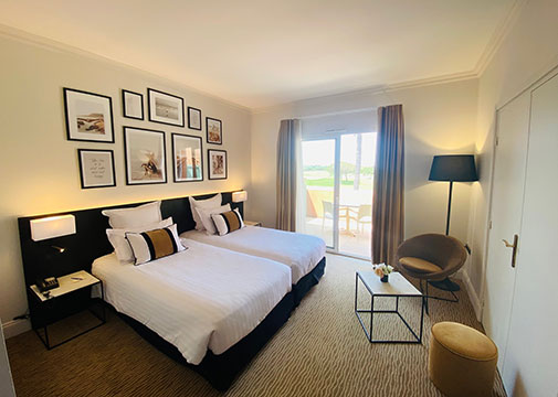 Golf view room at Palmyra Golf with 2 beds, 4-star hotel in Cap d'Agde