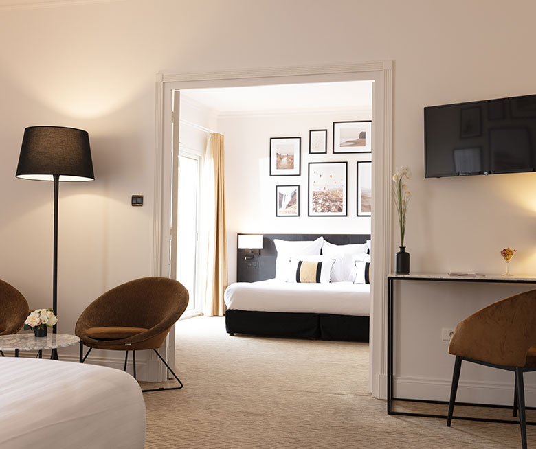 Suites de 60 m² para 4 personas en Palmyra Golf, hotel de 4 estrellas en Hérault