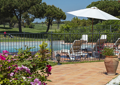 Swimming pool at Palmyra Golf at Palmyra Golf, a 4-star hotel in the Hérault region of France