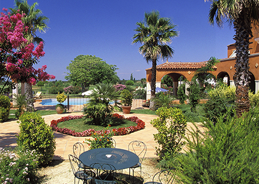 Der Palmyra Golf-Garten im Palmyra Golf, einem 4-Sterne-Hotel in Cap d’Agde