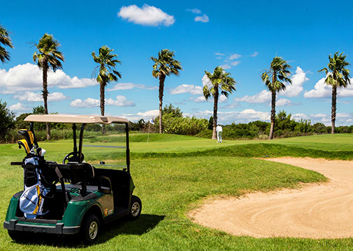Parcours du golf du Cap d’Agde. Palmyra Golf, hôtel 4 étoiles