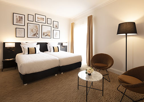Suite con 2 camas dobles en el Palmyra Golf, hotel de 4 estrellas en Cap d’Agde