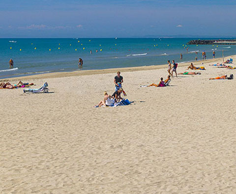 Beach in the seaside resort of Cap d'Agde